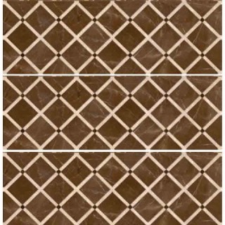 سرامیک 30×90 پولیش تبریز مدل آنتیک قهوه ای برجسته دکور