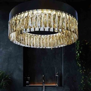 لوستر مدرن كريستالی سقفی و آويز كاردی مدل اسپيرال