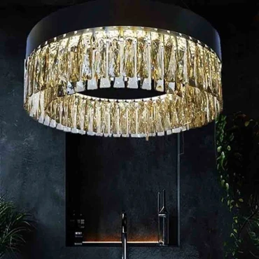 لوستر مدرن كريستالی سقفی و آويز كاردی مدل اسپيرال