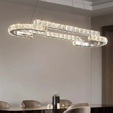 لوستر لاینر مدرن کریستالی مدل شیوا سایز 90