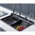 سینک ظرفشویی پیانویی آبشاری 7 کلید فول آپشن برند هاشینگ