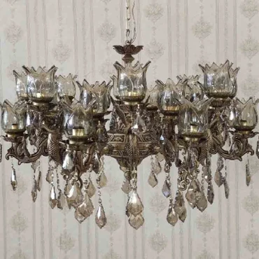 لوستر برنزی 8 شاخه رنگ آنتیک طرح فرشته