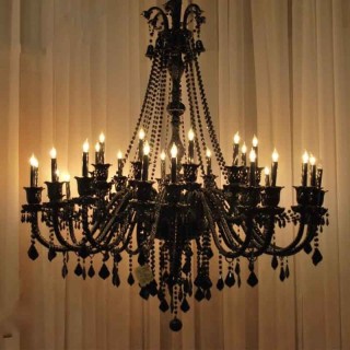 لوستر کریستالی مشکی باکارات