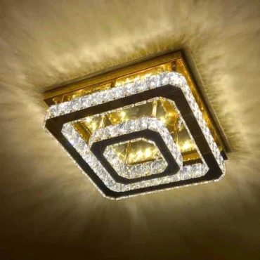 لوستر سقفی مدرن مربع دو پله