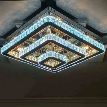 لوستر پذیرایی کریستالی مدرن مربعی