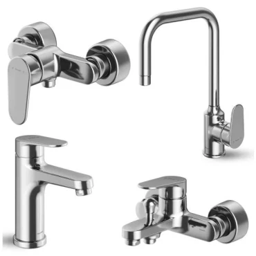 ست شیرآلات شودر مدل آلپ مجموعه 4عددی