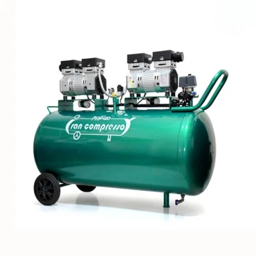 پمپ باد بدون روغن 200 لیتری سایلنت 2 موتوره (800 وات)