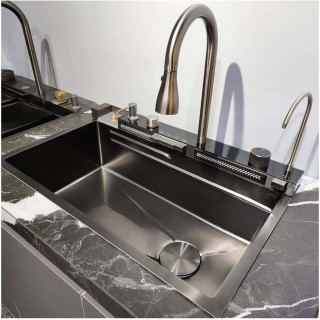 سینک ظرفشویی آبشاری پیانویی 5 کلید هایشین