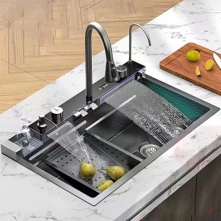 سینک ظرفشویی استیل هوادیایو پیانویی 5 کلید گرید A مدل 304