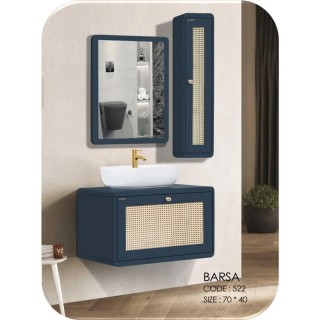 ست کابینت و روشویی لومیکس مدل بارسا به همراه آینه و باکس کد 522