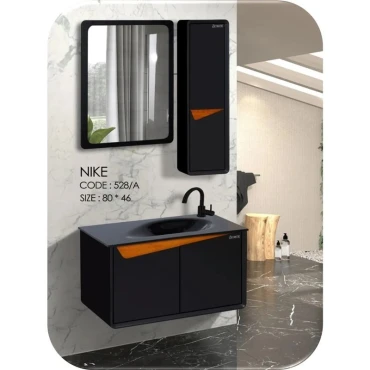 ست کابینت و روشویی لومیکس مدل نایک به همراه آینه و باکس کد 528a