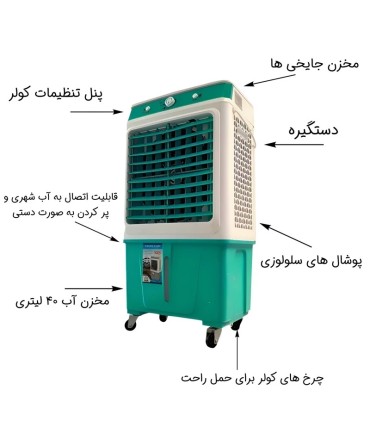 کولر 2800 پرتابل پایه دار وان لایف