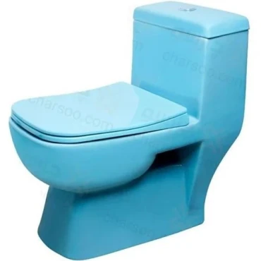 توالت فرنگی گاتریا مدل ساترون رنگ مشکی یک تکه