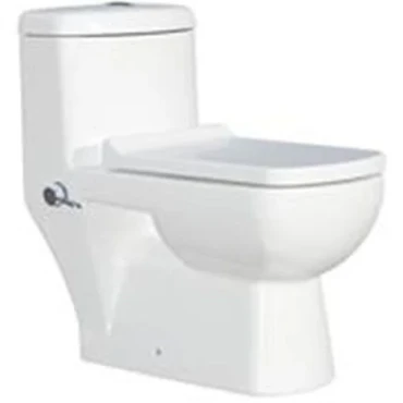 توالت فرنگی گاتریا مدل ساترون رنگ مشکی یک تکه