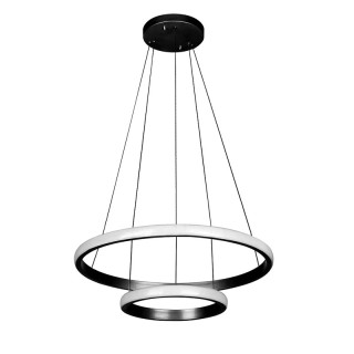 لوستر مدرن دو حلقه چشمه نور کد L6375