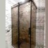 کابین دوش 80×100 فریم لس مربع شیشه دودی