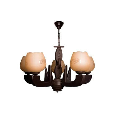 لوستر چشمه نور 5 شعله کد G506/5-BR قهوه ای