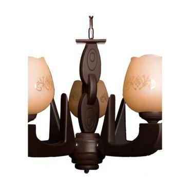 لوستر چشمه نور 5 شعله کد G506/5-BR قهوه ای