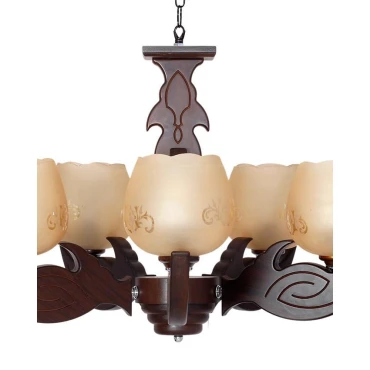 لوستر چشمه نور 5 شعله کد G501/5-BR قهوه ای