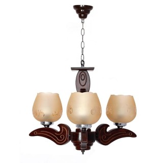 لوستر چشمه نور 3 شعله کد G504/3-BR قهوه ای