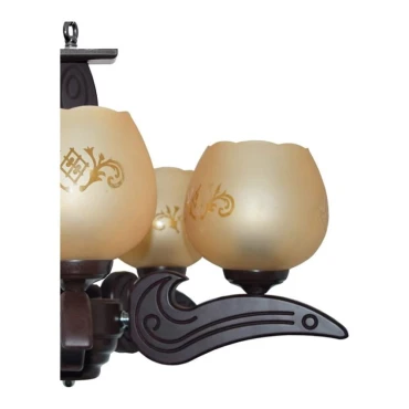 لوستر چشمه نور 5 شعله کد G504/5-BR قهوه ای