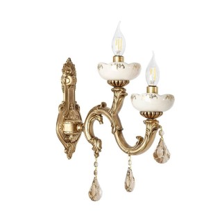 چراغ دیواری 2 شعله چشمه نور کد C2922/1W-WT سفید