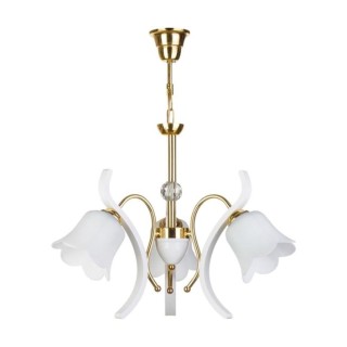 لوستر چوب استیل چشمه نور 3 شعله کد s888