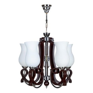 لوستر چوبی استیل 5 شعله کد 831