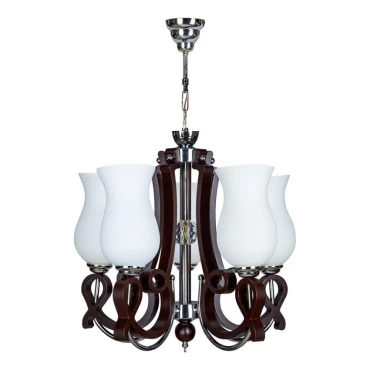 لوستر چوبی استیل 5 شعله کد 831