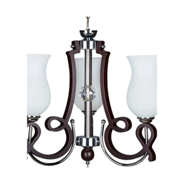 لوستر چوبی استیل 5 شعله کد 831