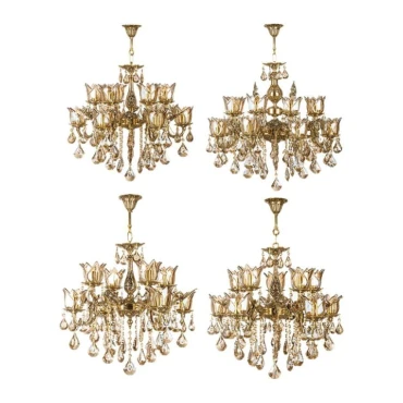 لوستر چشمه نور 12 شعله کد C2515/6-B برنزی