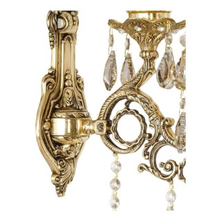 لوستر برنزی چشمه نور 1 شعله کد 2502