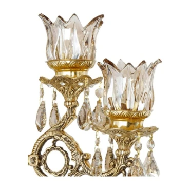 لوستر برنزی چشمه نور 1 شعله کد 2502