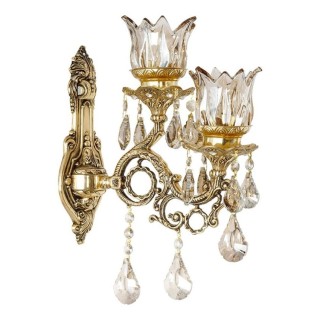 لوستر برنزی چشمه نور 1 شعله کد 2502