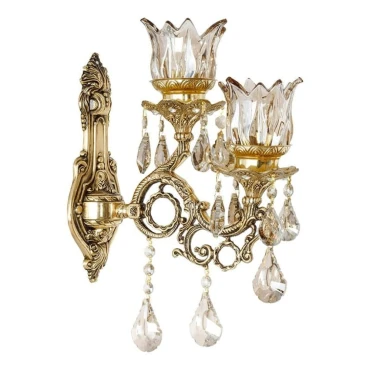 لوستر برنزی چشمه نور 1 شعله کد 2502