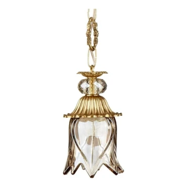 لوستر برنزی چشمه نور 1 شعله کد 2750