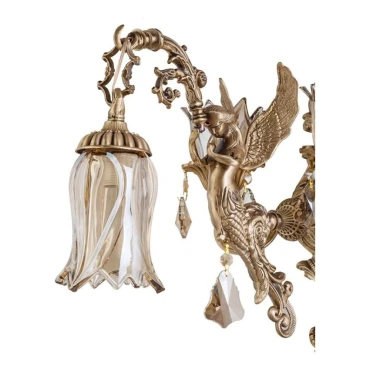 دیوارکوب برنزی چشمه نور 3 شعله کد 2728