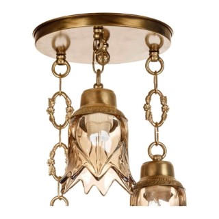 چراغ آویز چشمه نور 3 شعله کد C2773/3H-A آنتیک