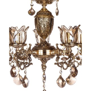 لوستر چشمه نور 5 شعله کد C2704/B برنزی