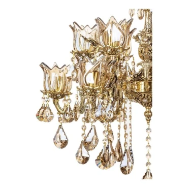 لوستر برنزی چشمه نور 12 شعله کد 2702