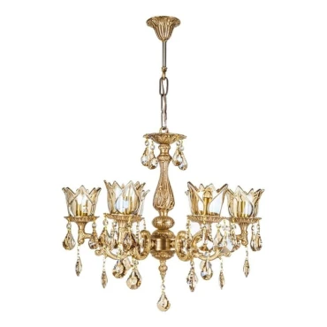 لوستر برنزی چشمه نور 6 شعله کد 2911