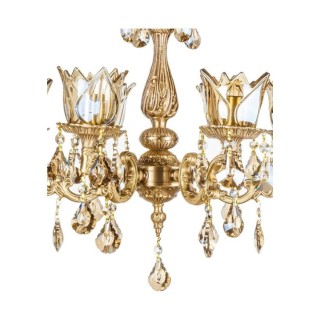 لوستر برنزی چشمه نور 6 شعله کد 2911