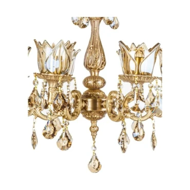 لوستر برنزی چشمه نور 6 شعله کد 2911