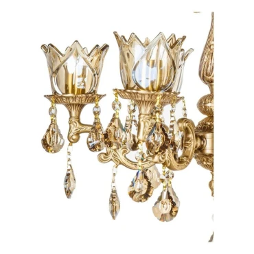 لوستر برنزی چشمه نور 6 شعله کد 2911