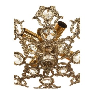 لوستر سقفی برنزی چشمه نور 4 شعله کد 2533