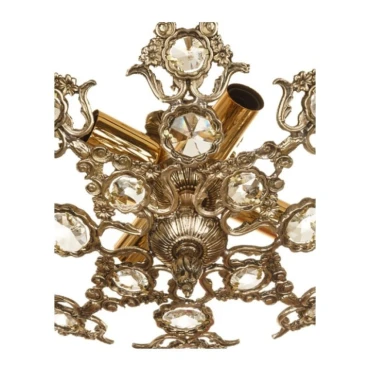 لوستر سقفی برنزی چشمه نور 4 شعله کد 2533