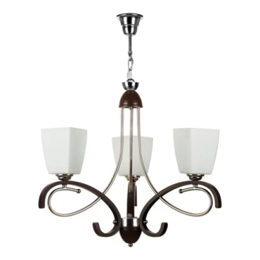 لوستر چوب استیل چشمه نور 3 شعله کد 838