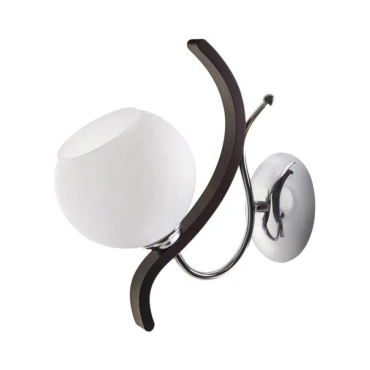 چراغ دیواری چوب و استیل چشمه نور کد 887