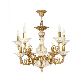 لوستر چشمه نور 10 شعله کد C2905-A آنتیک