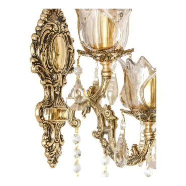 لوستر برنزی چشمه نور 1 شعله کد 2702